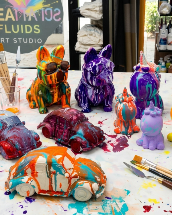 Custom Drip Bear & Fluid Figures